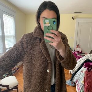 Brown fur teddy coat